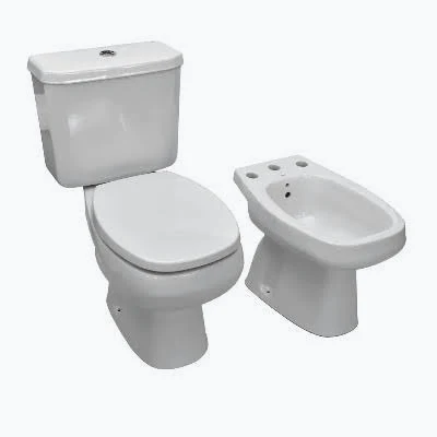 [KIT-MONACO-LARGO-3AG] Juego sanitario Roca Mónaco largo con depósito y bidet 3 agujeros