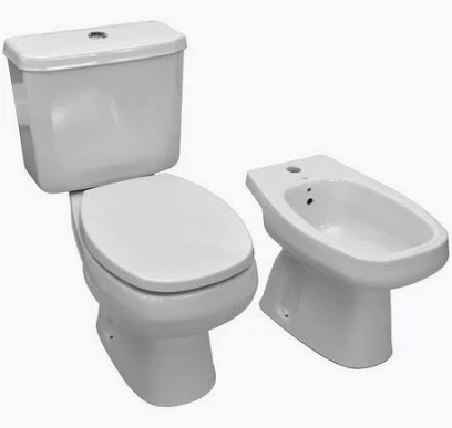 Juego sanitario Roca Mónaco largo con depósito y bidet 1 agujero