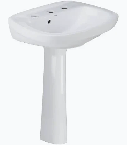 Lavatorio Capea Italiana 54 cm con columna blanco 3 agujeros