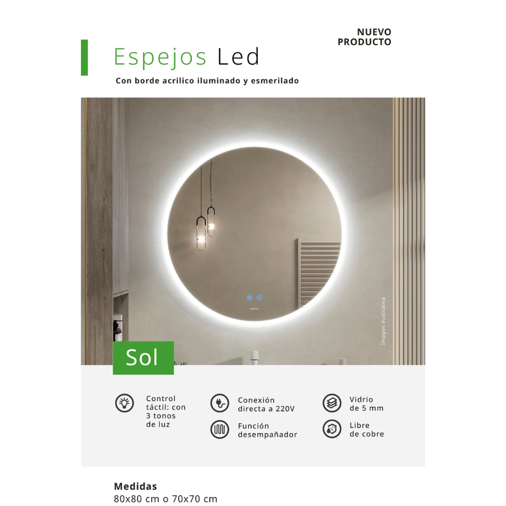 ESPEJO LED SCHNEIDER SOL 800X800 KEL0478
