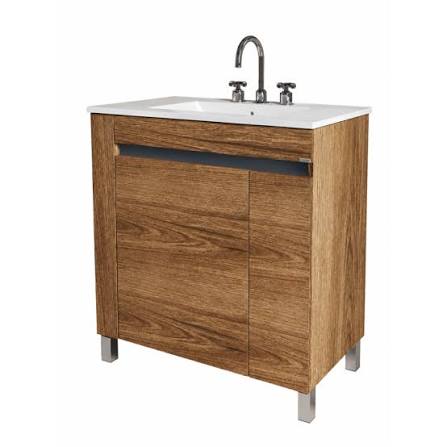 Vanitory de Pie Schneider Sevia 80 cm Avello con Bacha de Loza