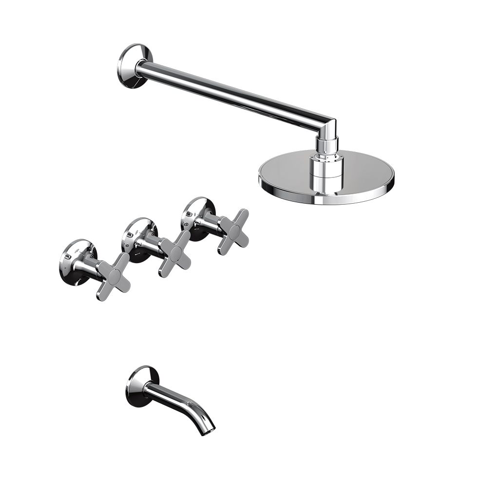 [1801] Grifería para bañera y ducha FV Cala 0103/R1-CR cromada