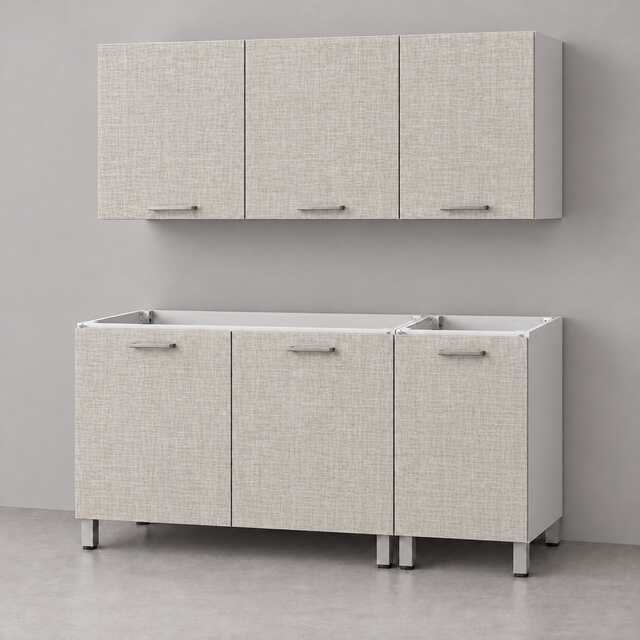 Mueble de cocina lineal 1,40 m con bajo mesada y alacenas 100 + 40 cm LINEA BOX