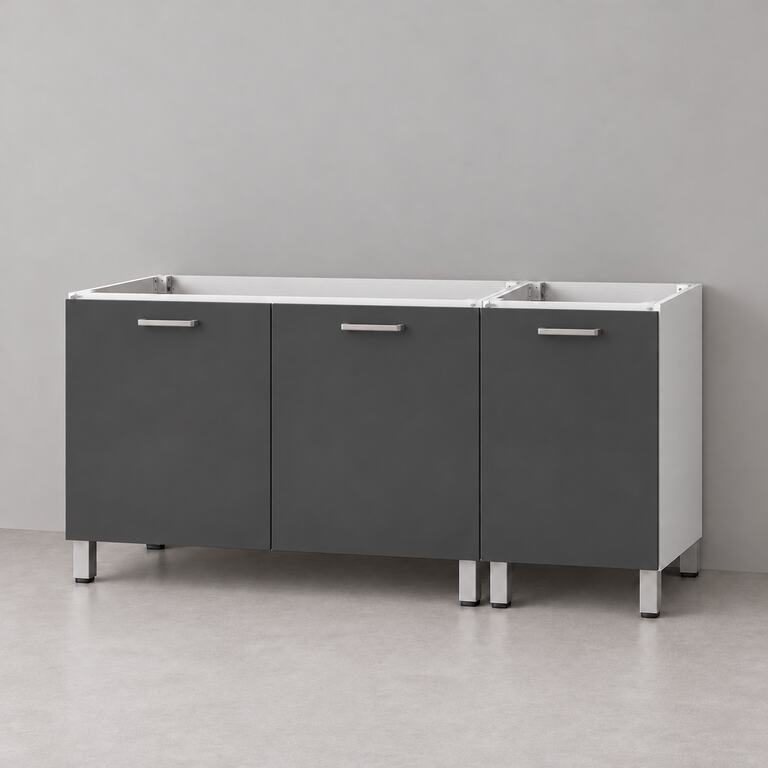 Mueble de cocina lineal 1,40 m solo bajo mesada 100 + 40 cm LINEA BOX