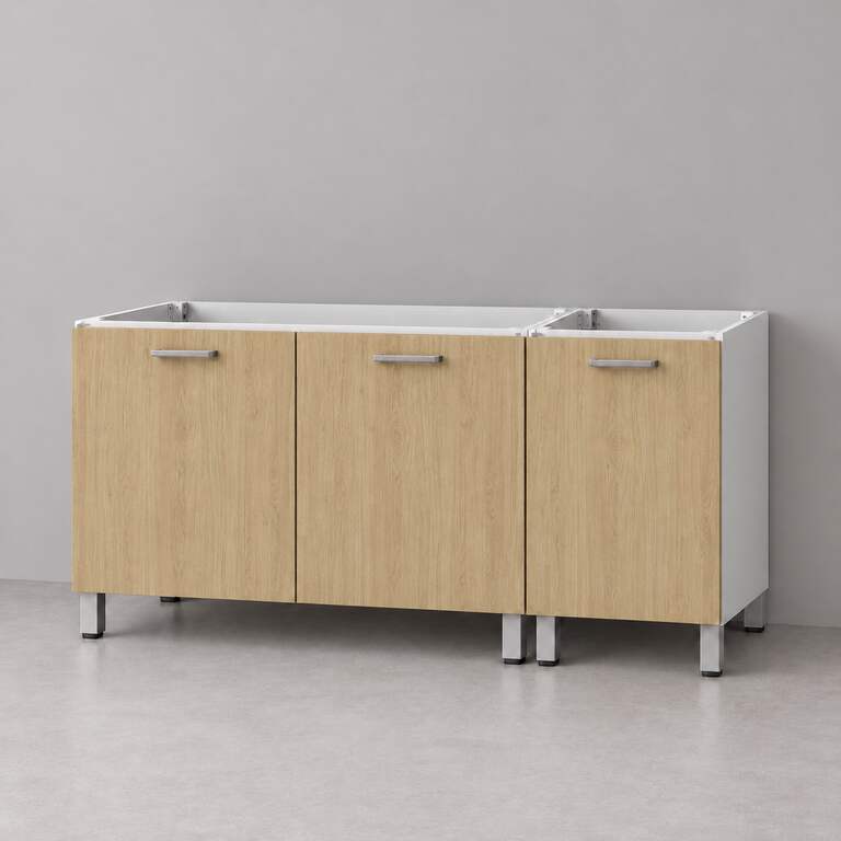 Mueble de cocina lineal 1,40 m solo bajo mesada 100 + 40 cm LINEA BOX