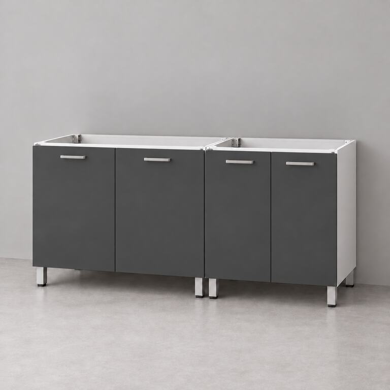 Mueble de cocina lineal 1,40 m solo bajo mesada 80 + 60 cm LINEA BOX