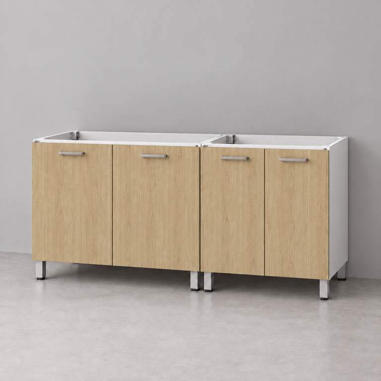 Mueble de cocina lineal 1,40 m solo bajo mesada 80 + 60 cm LINEA BOX