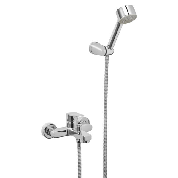 Grifería para bañera y ducha exterior monocomando con transferencia Peirano Mora 83-193 cromo